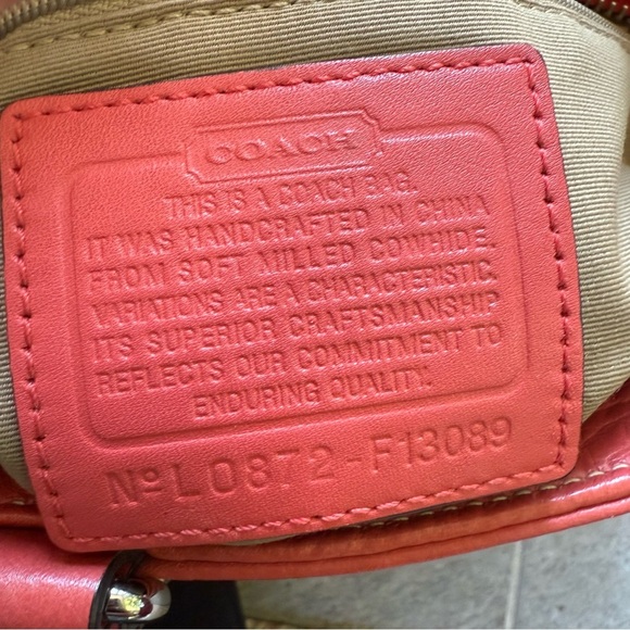 Coach Hamilton F13089 Red Pebbled Leather Y2K Tote • Women’s Shoulder Bag - Picture 11 of 12